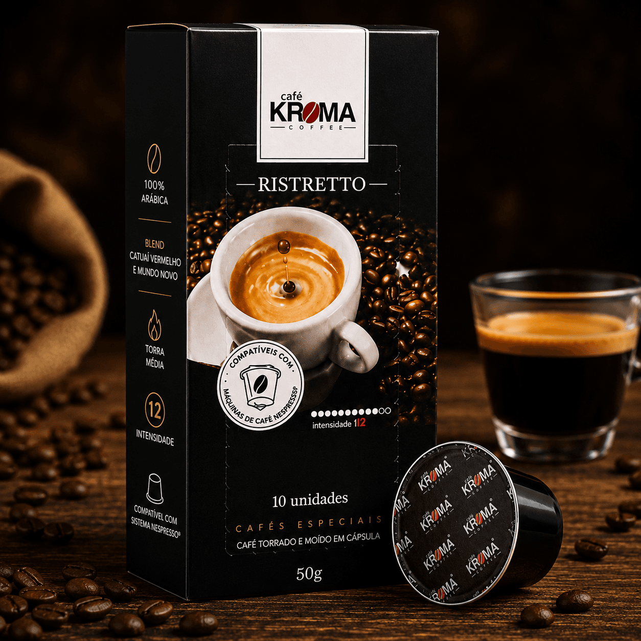 Cápsulas Kroma Ristretto — 10 unidades
